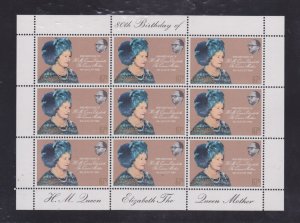 The Gambia Stamps - 1980 Queen Mother 80th Birthday - #412 - Sheet/9 - MNH