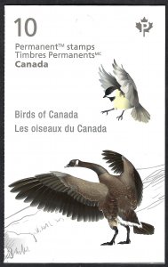 Canada #3122a P Birds of Canada (2018). Booklet of 10. Five designs. MNH.