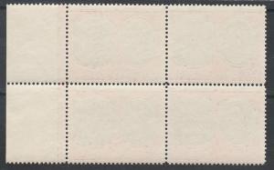 ST KITTS NEVIS 1938 KGVI MEDICINAL SPRINGS 2/6 MNH ** BLOCK PERF 14 