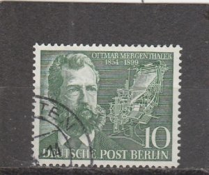 Germany  Scott#  9N105  Used  (1954 Prof. Ottmar Mergenthaler)