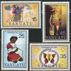 Vanuatu #315-318 Christmas Children Drawings Postage Stamps 1981 Mint LH