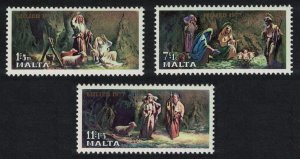 Malta Paintings Christmas 3v 1977 MNH SG#589-591