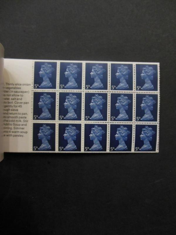 GREAT BRITAIN : 1969. Stanley Gibbons #ZP1 Fresh & VF MNH Stapled Cooks Booklet.