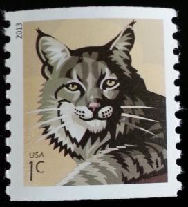 2013 1c Bobcat, Coil Scott 4802 Mint F/VF NH