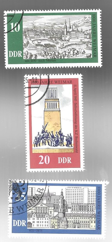 Germany DDR  Weimar Millennium set (3)  1975