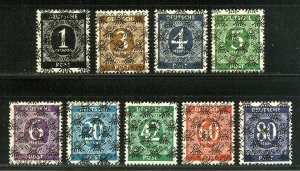 GERMANY #593A var - 1948 1pf - 80pf Overprints