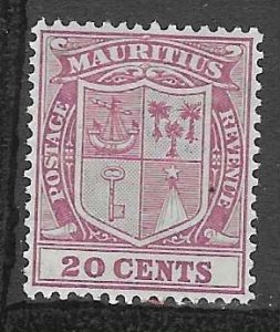 Mauritius #178 20c Arms (MNH)  CV $9.50