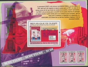 GUINEE GUINEA 2009 SHEET BADEN POWELL SCOUTS ON STAMPS