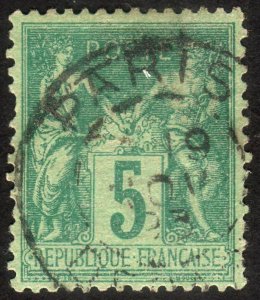 1876, France 5c, Used, Sc 78