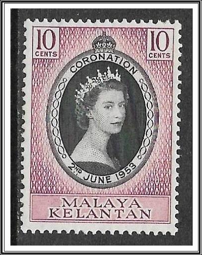Malaya-Kelantan #71 Coronation Issue MH