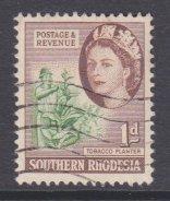 Southern Rhodesia sc#82 1953 1p QE2 scenes used