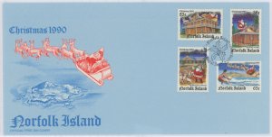 Norfolk Island 491-494 1990 Christmas. U/A FDC.