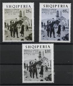 ALBANIA  MEETING OF WAR VETERAN 1965  NH SET