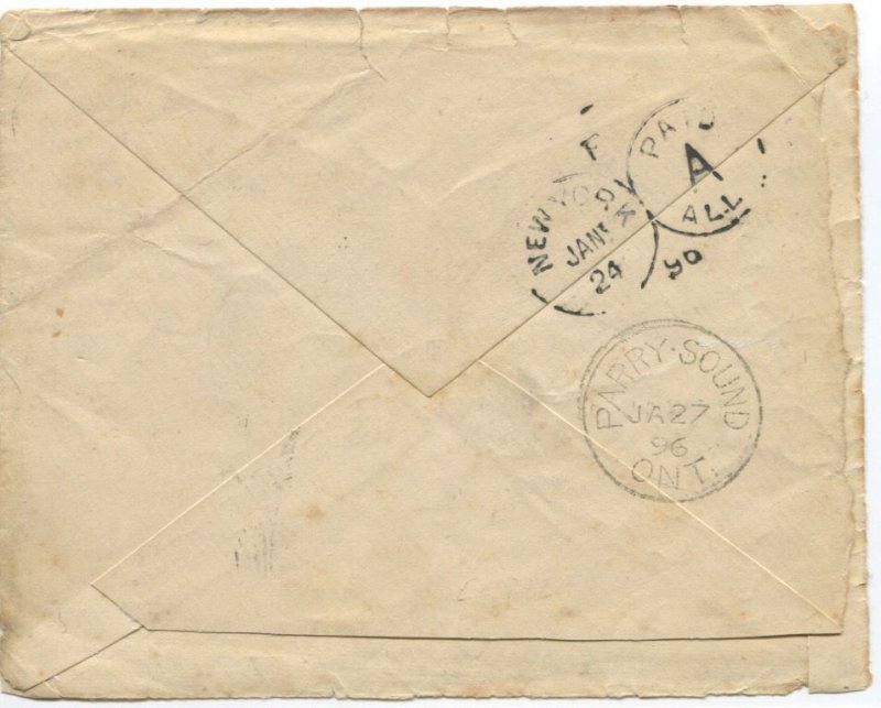 1896 Barbados 1d Soldier's letter to Canada