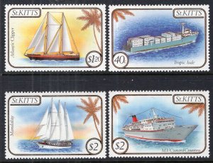 St Kitts 165-168 Sailing Ships Boats MNH VF