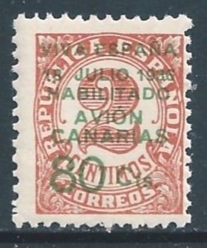 Spain #9LC7 NH 2c Numeral Issue Surcharged