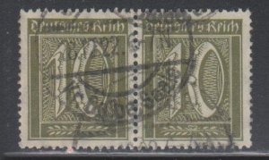 Germany,  10pf Numeral (SC# 138) USED PAIR