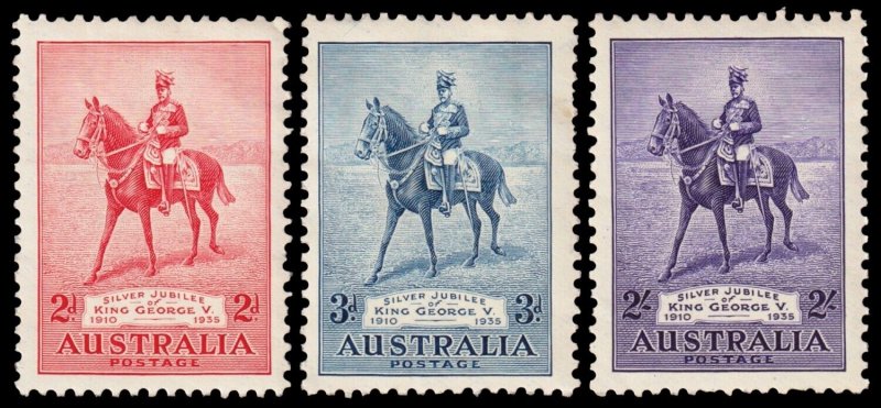 Australia Scott 152-154 (1935) Mint H VF Complete Set, CV $49.50 M