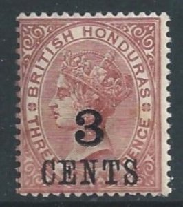 British Honduras #29 NH 3p Queen Victoria Surcharged - Wmk. 2