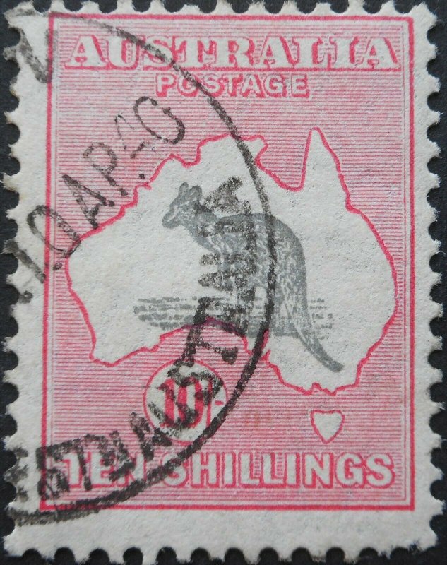 Australia 1932 Ten Shillings Kangaroo C of A Watermark SG 136 used