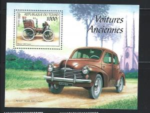 Chad #818-23, S/S 1824 MNH VF  Antique Automobiles