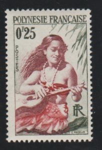 French Polynesia 183 Woman playing guitar - MNH