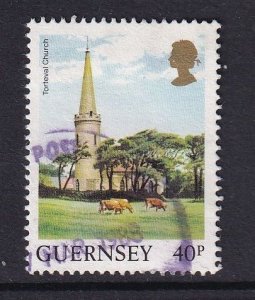 Guernsey  #299  used  1984  landscapes 40p