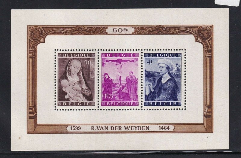 Belgium Scott #'s B466b sheet VF OG lightly hinged cv $ 200  ! see pic !