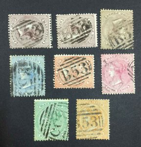 MOMEN: MAURITIUS 1863-72 ALL INVERTED WMK CROWN CC USED £370 LOT #64122