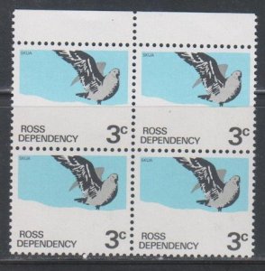 New Zealand,  3c Skua (SC# L9) MNH BLOCK