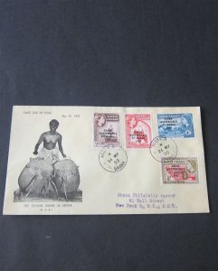 Ghana 1958.5.26 Sc 25-27 FDC