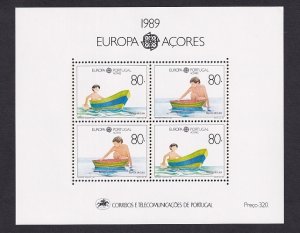 Portugal  Azores   #382   1989   MNH  Europa  sheet  children`s toys