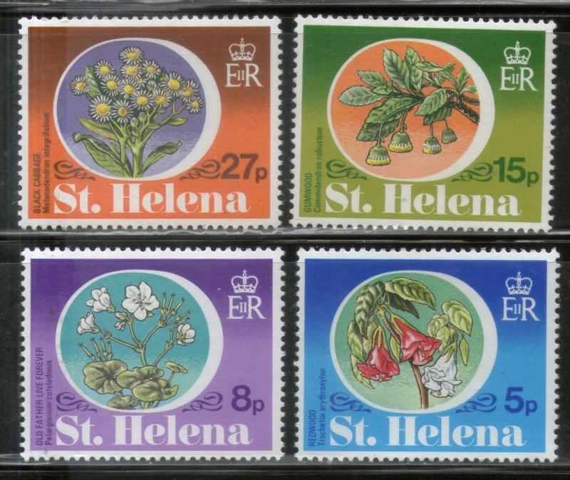 St. Helena 1981 Redwood Flower Plant Trees Flora Sc 344-47 4v MNH # 1621