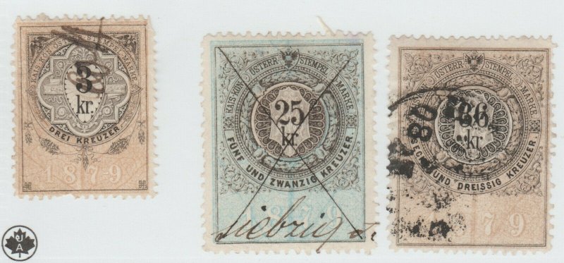 Austria Cinderella Revenue Fiscal stamp 9-19-21 as seen- 4s