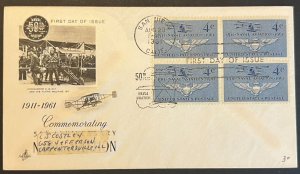 NAVAL AVIATION #1185 AUG 20 1961 SAN DIEGO CA FIRST DAY COVER (FDC) BX5