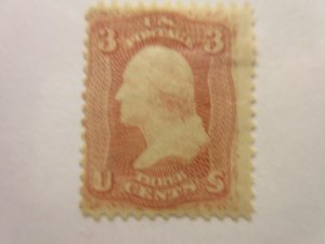 UNITED STATES US Scott 65, TINY THIN SPOT, OFF CENTER  MINT HINGED Cat $125