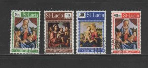 ST. LUCIA #304-307  1971  CHRISTMAS      F-VF  USED