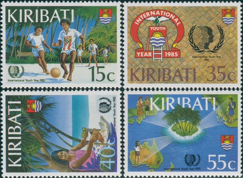 Kiribati 1985 SG241-244 Youth Year set MLH