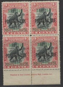 NORTH BORNEO SGD40b 1903 4c BLACK & CARMINE p14½-15 MNH BLOCK OF 4