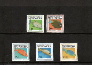 Micronesia 1999 - Fish - Set of 5 Definitive Stamps - Scott #328-32 - MNH