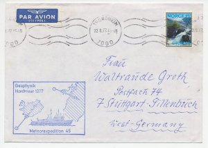 Cover / Cachet Norway 1977 Geophysics Nordmeer - Meteorexpedition