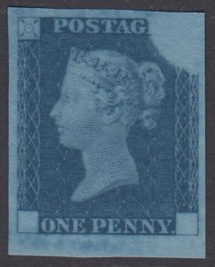 18401d rainbow trial state 3 in deep blue on white wove paper. A fresh example..