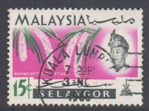 Malaya Selangor Scott 126 - SG141, 1965 15c used