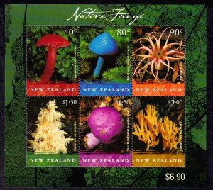 New Zealand 2002 Fungi Mint MNH Miniature Sheet SC 1768-1773a