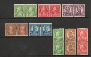 Sc# 598 - 602 MNH/MLH ( 601, 602) + 604 - 606 MNH - PAIRS &JLP   /   Lot 0224038