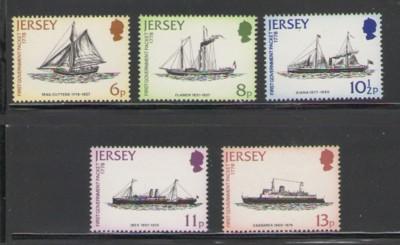 Jersey Sc 197-1 1978 mail ships stamps  NH