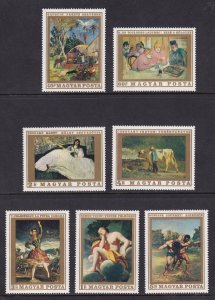 Hungary #1975-1981  MNH  1969   French paintings