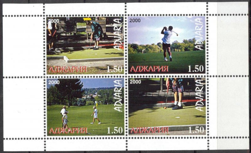 Adjaria 2000 Sport Golf sheet MNH Cinderella !