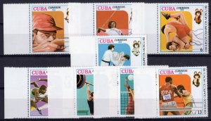 Cuba 1980 Sc#2305/2312 MOSCOW OLYMPIC GAMES Set (8) MNH