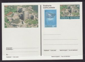 UN Vienna UX10 Postal Card Entire Unused